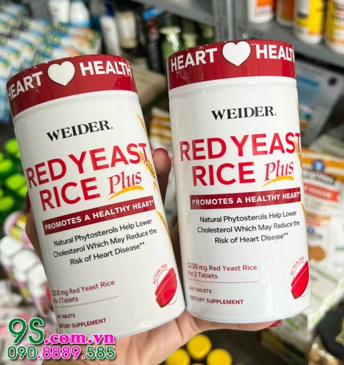 Viên uống Weider Red Yeast Rice Plus 1200mg 240v